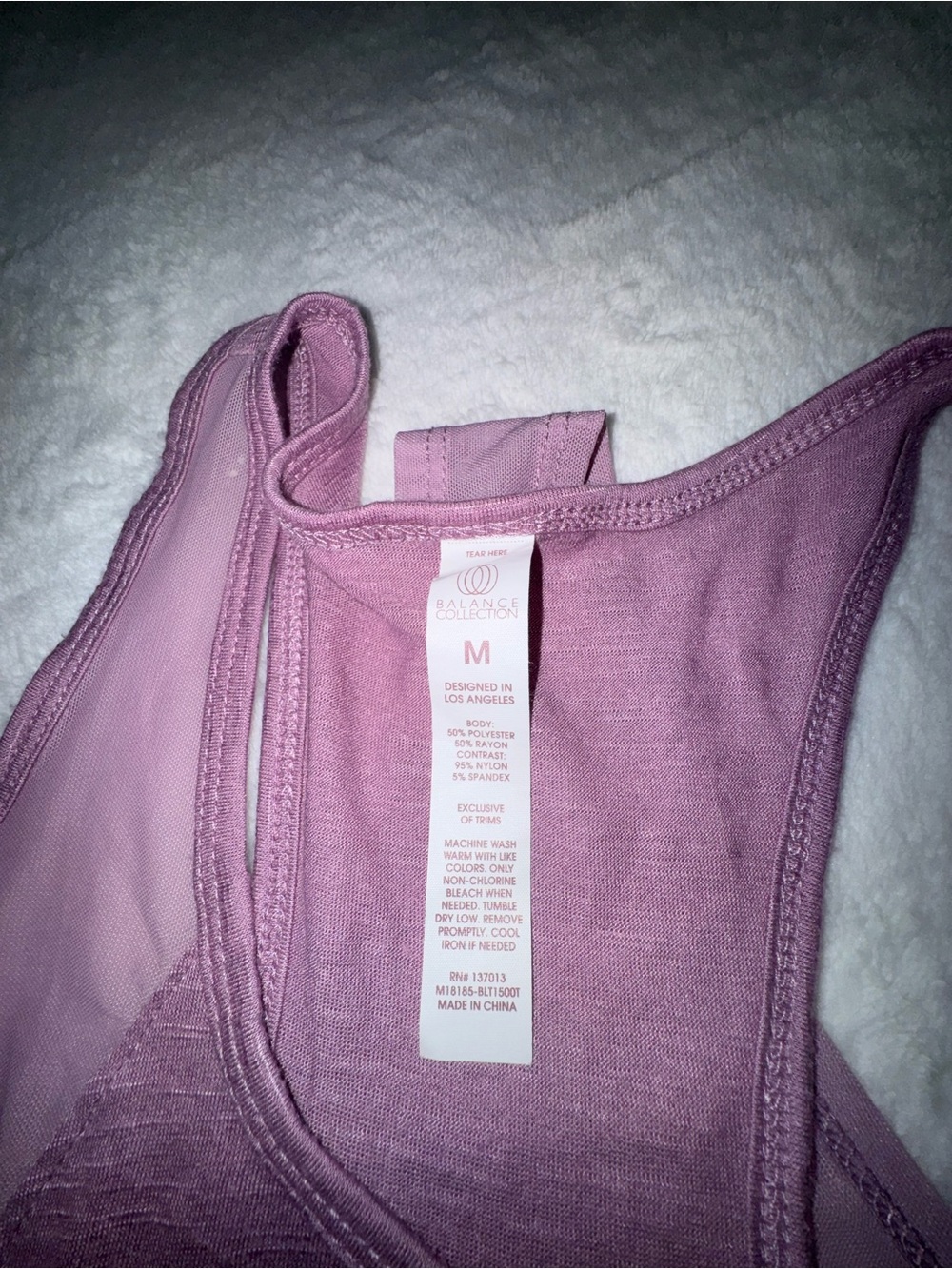 Balance Collection Lavender Racerback Tank - Picture 2 of 3